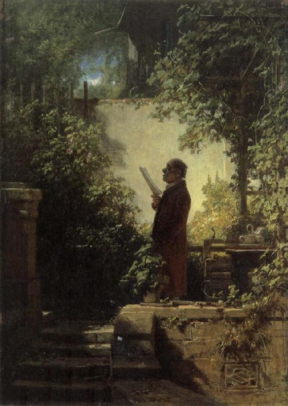 Man Reading the Newspaper in His Garden, Carl Spitzweg